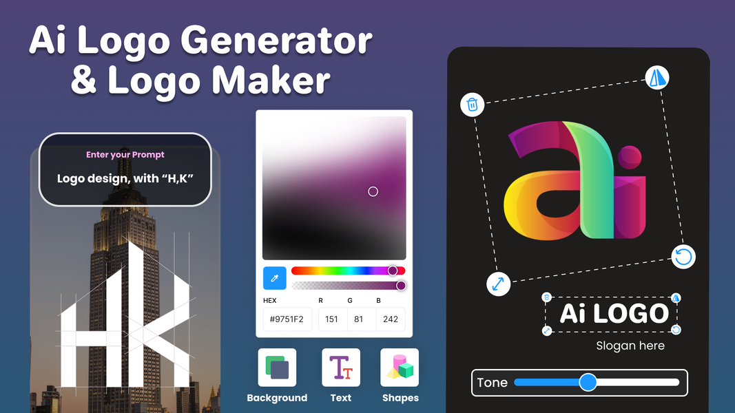 Logo Maker - Ai Logo Generator - عکس برنامه موبایلی اندروید