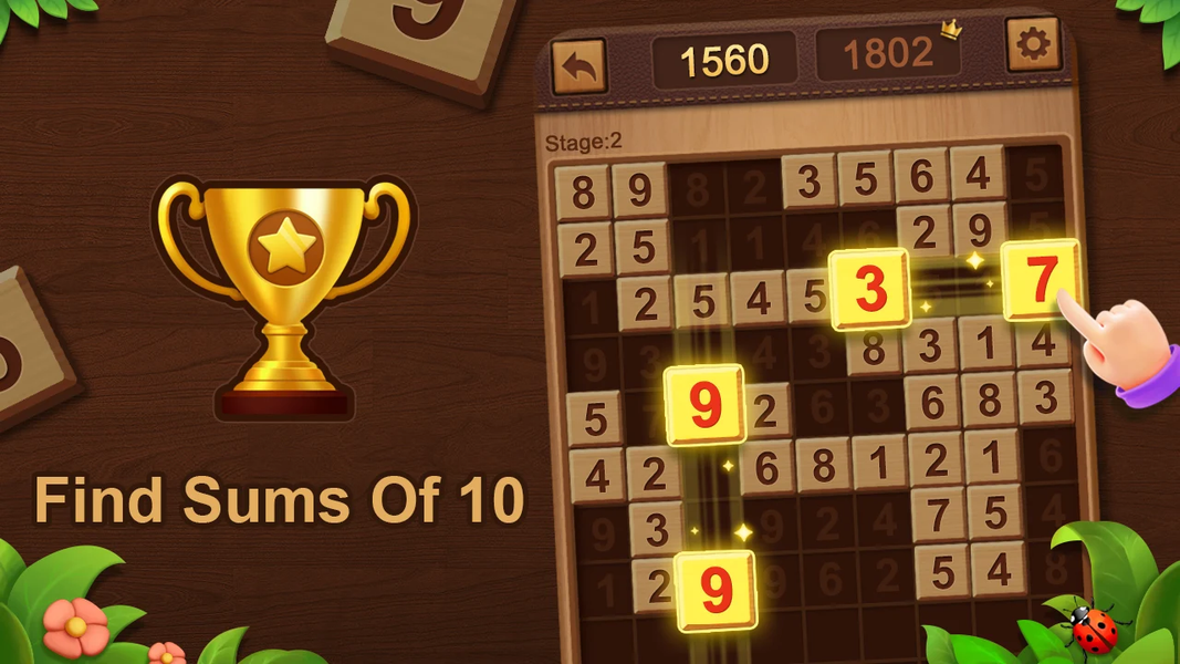 Number Match 10: Garden Puzzle - Gameplay image of android game