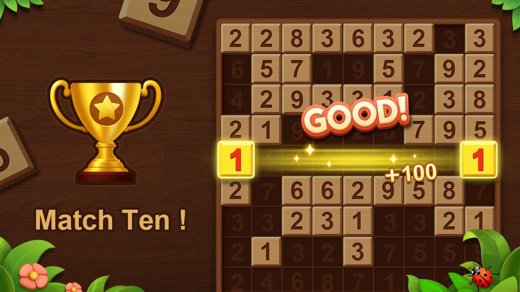 Number Match 10: Garden Puzzle - Gameplay image of android game