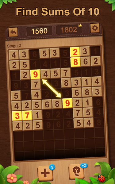 Number Match 10: Garden Puzzle - Gameplay image of android game