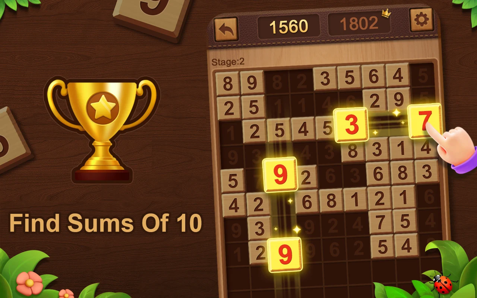 Number Match 10: Garden Puzzle - Gameplay image of android game