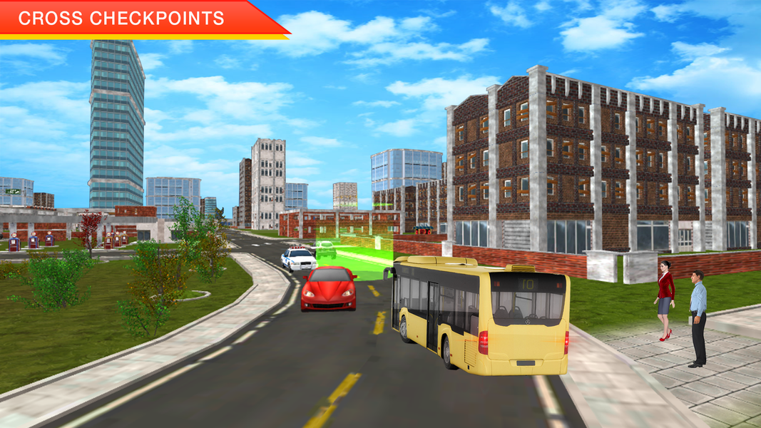 Modern City Bus Driving Game - Gameplay image of android game