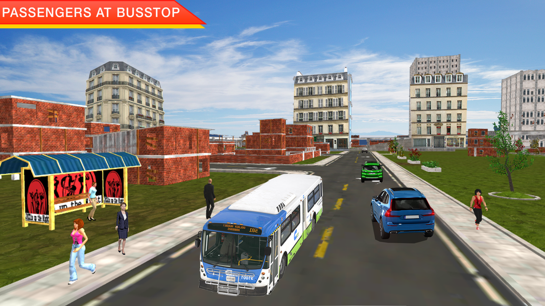 Modern City Bus Driving Game - Gameplay image of android game