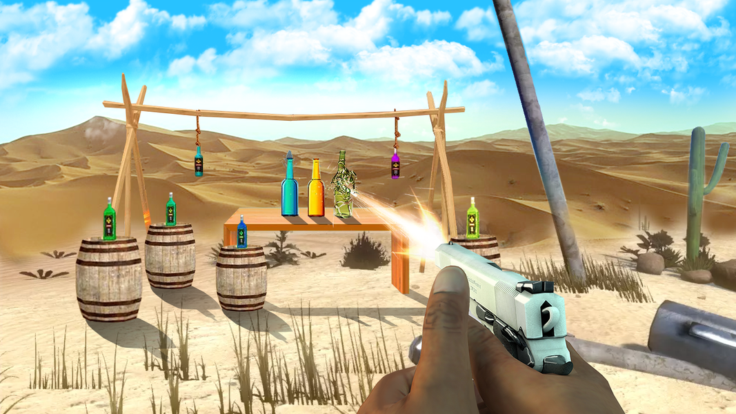 Bottle Shooter Challenge 2021- - Gameplay image of android game