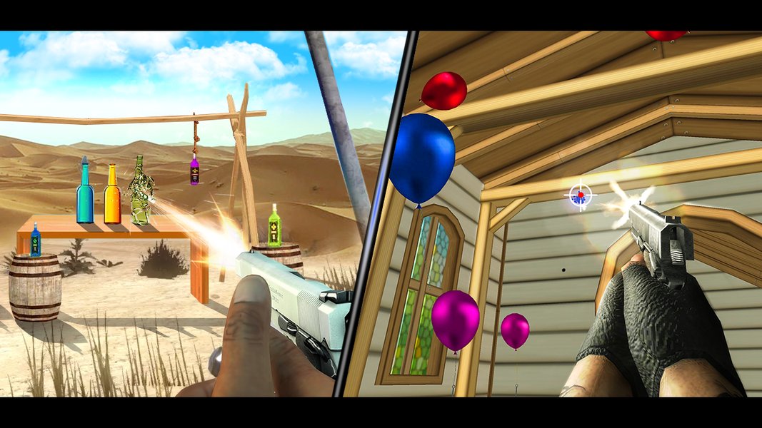 Gun Bottle Shooting game - Gameplay image of android game