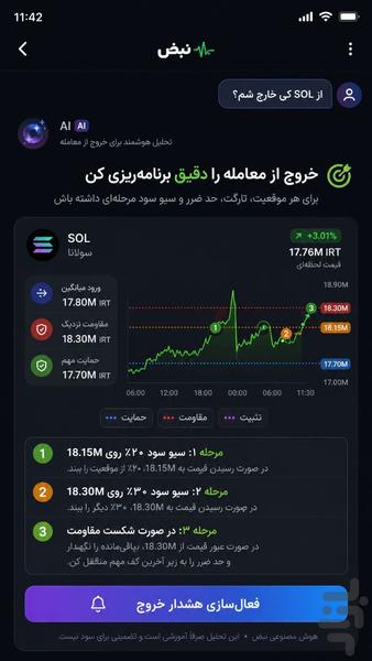 ربات تحلیل کریپتو ( رمز ارز ) - عکس برنامه موبایلی اندروید