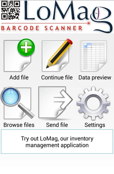 LoMag Barcode Scanner to Excel - عکس برنامه موبایلی اندروید