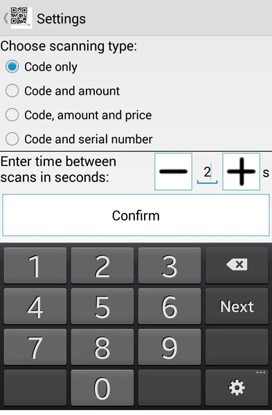 LoMag Barcode Scanner to Excel - Image screenshot of android app