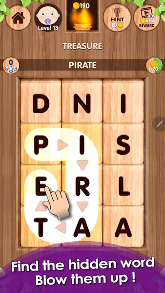 Falling Word Games - Addictive - Gameplay image of android game