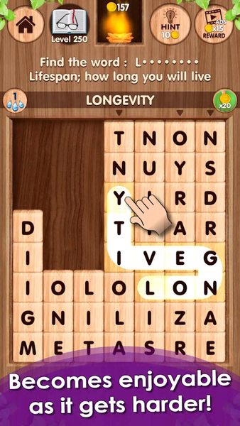 Falling Word Games - Addictive - Gameplay image of android game
