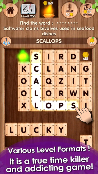Falling Word Games - Addictive - Gameplay image of android game