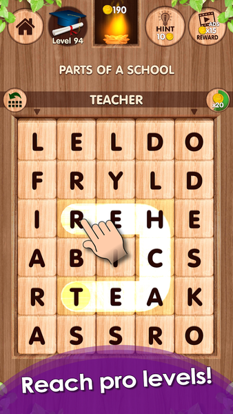 Falling Word Games - Addictive - Gameplay image of android game
