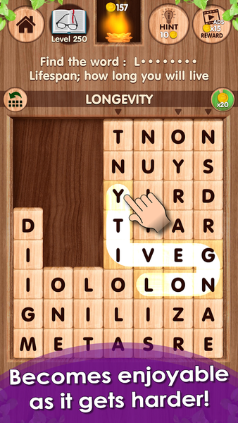 Falling Word Games - Addictive - Gameplay image of android game