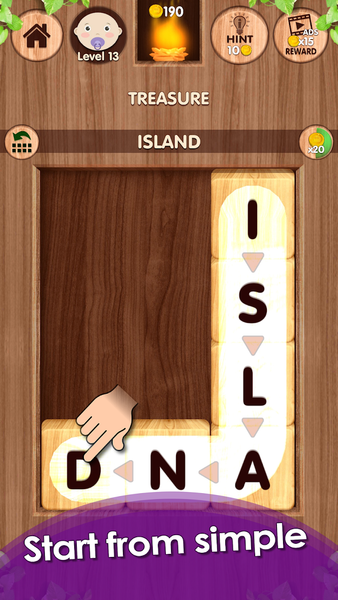 Falling Word Games - Addictive - Gameplay image of android game