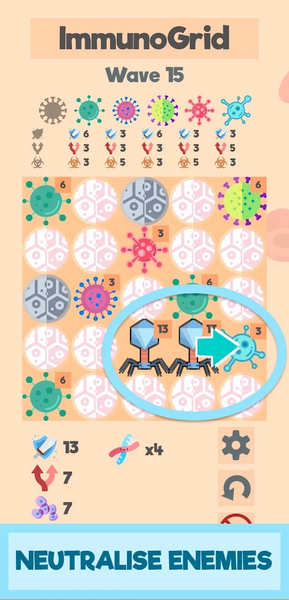 ImmunoGrid Puzzle Battle War - عکس بازی موبایلی اندروید