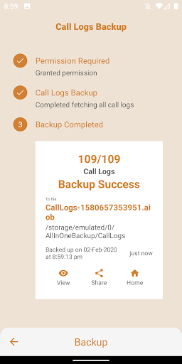 Call Logs Backup - Image screenshot of android app