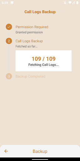 Call Logs Backup - Image screenshot of android app
