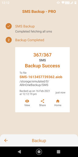 SMS Backup and Restore - Image screenshot of android app