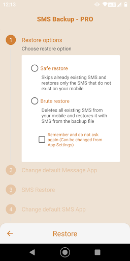SMS Backup and Restore - Image screenshot of android app