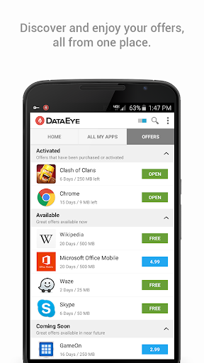 DataEye | Control Mobile Data - عکس برنامه موبایلی اندروید