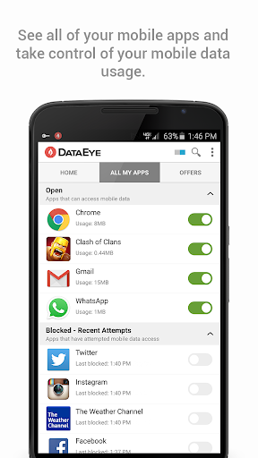 DataEye | Save Mobile Data - عکس برنامه موبایلی اندروید