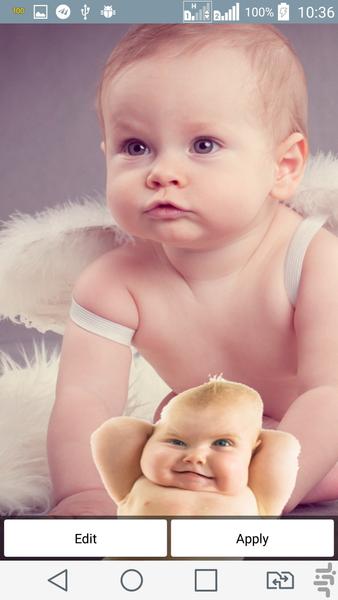 Live Wallpaper Floating Baby - Image screenshot of android app