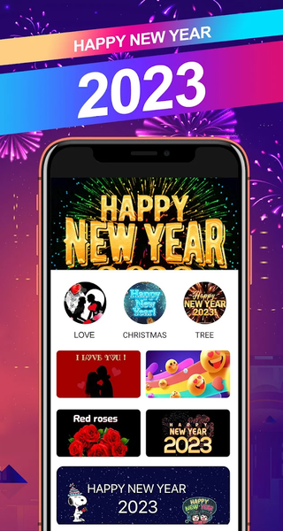 WASticker - New Year 2023 GIF - Image screenshot of android app