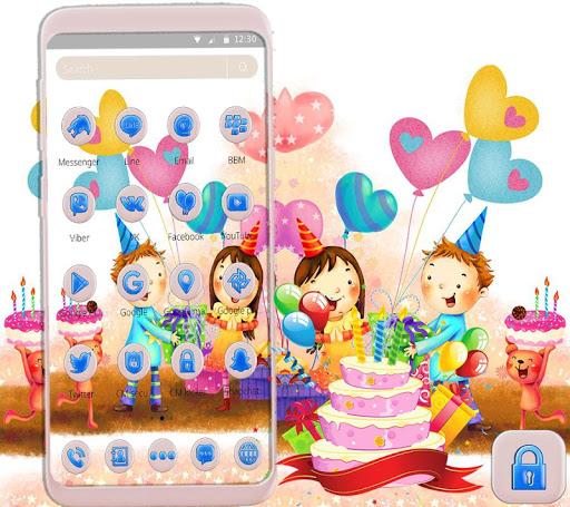 Couple Love Balloon Birthday Party Theme - Image screenshot of android app