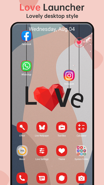 Love Launcher: lovely launcher - Image screenshot of android app