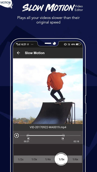 Slow Motion Video Editor - عکس برنامه موبایلی اندروید
