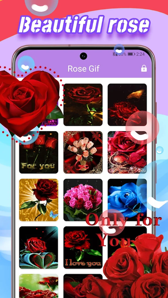 Heart Emoji Gif & Rose Sticker - Image screenshot of android app