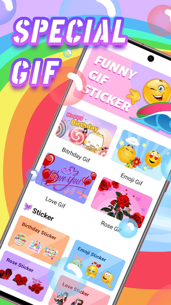Heart Emoji Gif & Rose Sticker - Image screenshot of android app