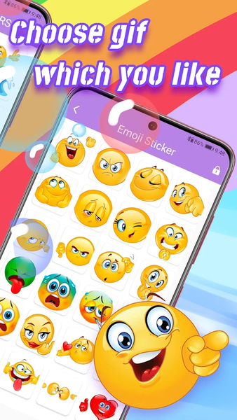 Heart Emoji Gif & Rose Sticker - Image screenshot of android app