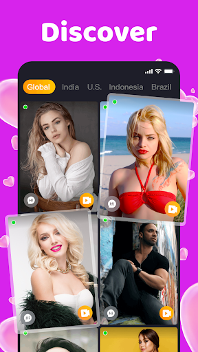 LOVE CHAT - LIVE VIDEO CHAT - عکس برنامه موبایلی اندروید