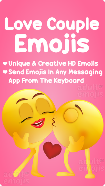 Love Couple Emoji Sticker Keyb - Image screenshot of android app