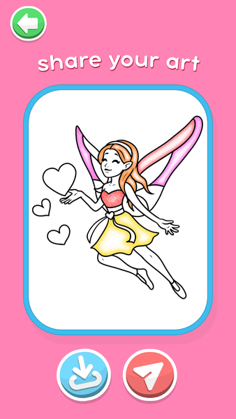 Glitter Heart Love Coloring - Image screenshot of android app