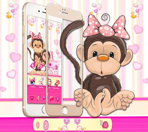 Lovely Brown Monkey Theme - عکس برنامه موبایلی اندروید
