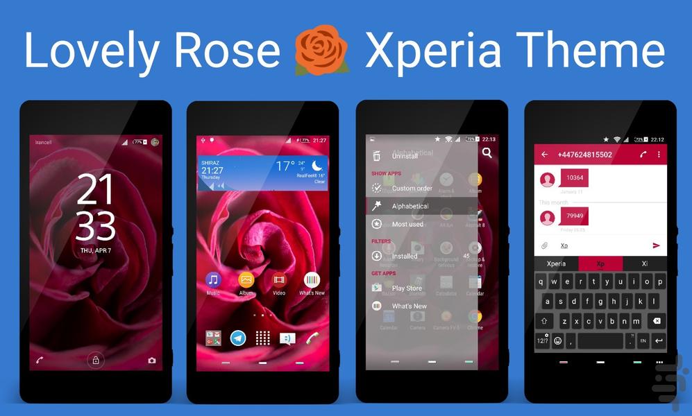 Lovely Rose Xperia - عکس برنامه موبایلی اندروید