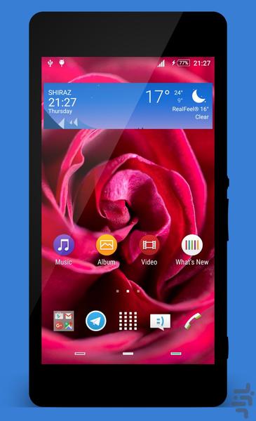 پوسته Lovely Rose گوشی های اکسپریا - Image screenshot of android app