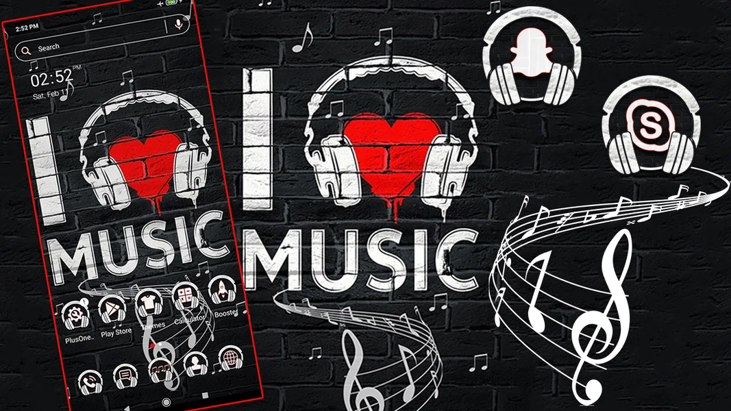 Love Music Launcher Theme - Image screenshot of android app