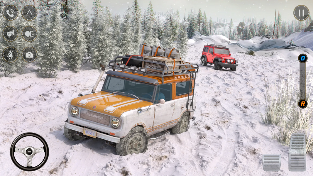 Offroad Snow Mud Truck Runner - Gameplay image of android game