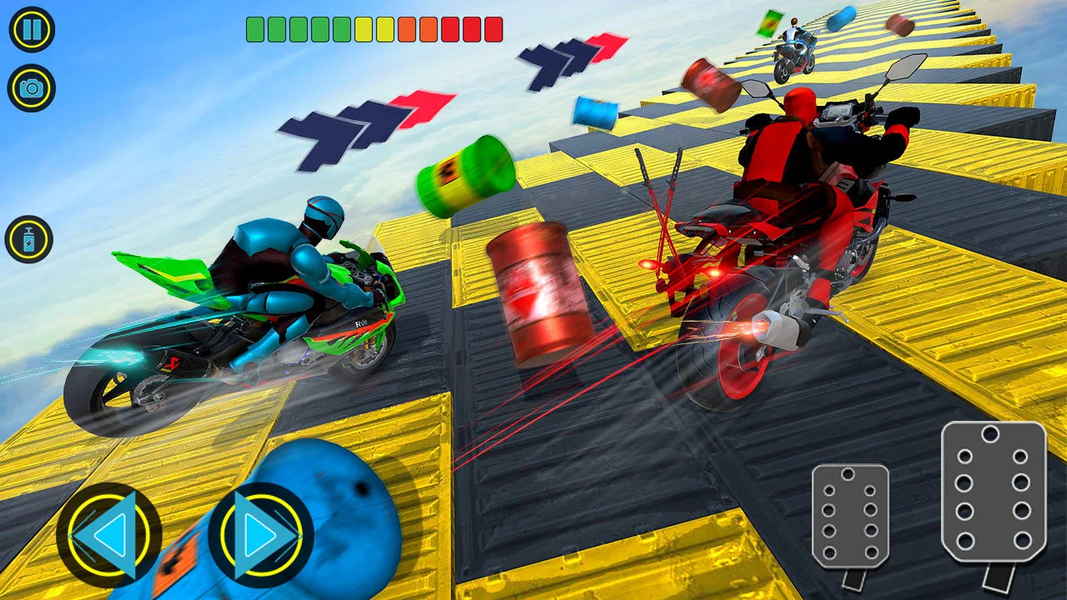 Superhero Bike Game Stunt Race - Gameplay image of android game
