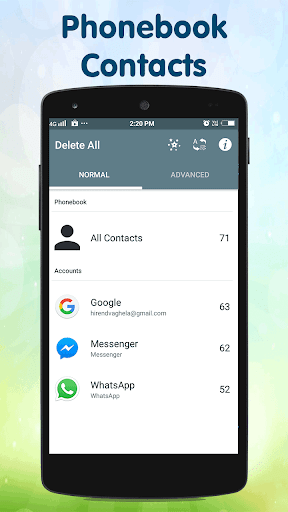 Delete All Contacts - Image screenshot of android app