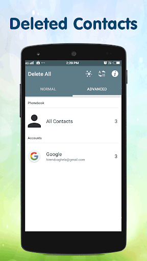 Delete All Contacts - عکس برنامه موبایلی اندروید