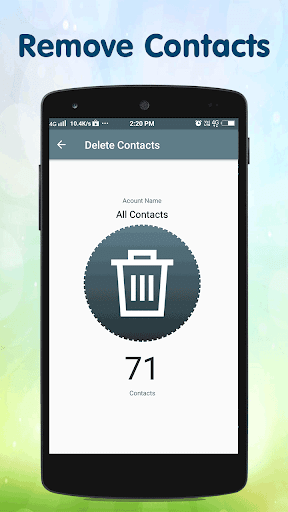 Delete All Contacts - عکس برنامه موبایلی اندروید