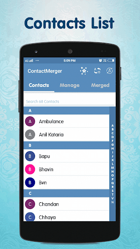 Duplicate Contact Merger - Image screenshot of android app