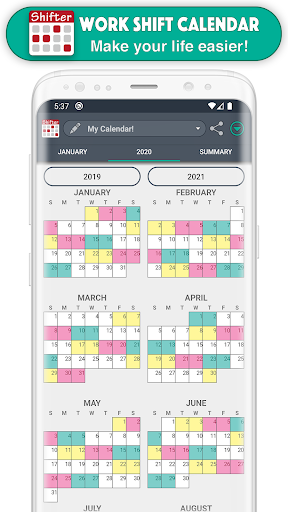 Work Shift Calendar - Image screenshot of android app