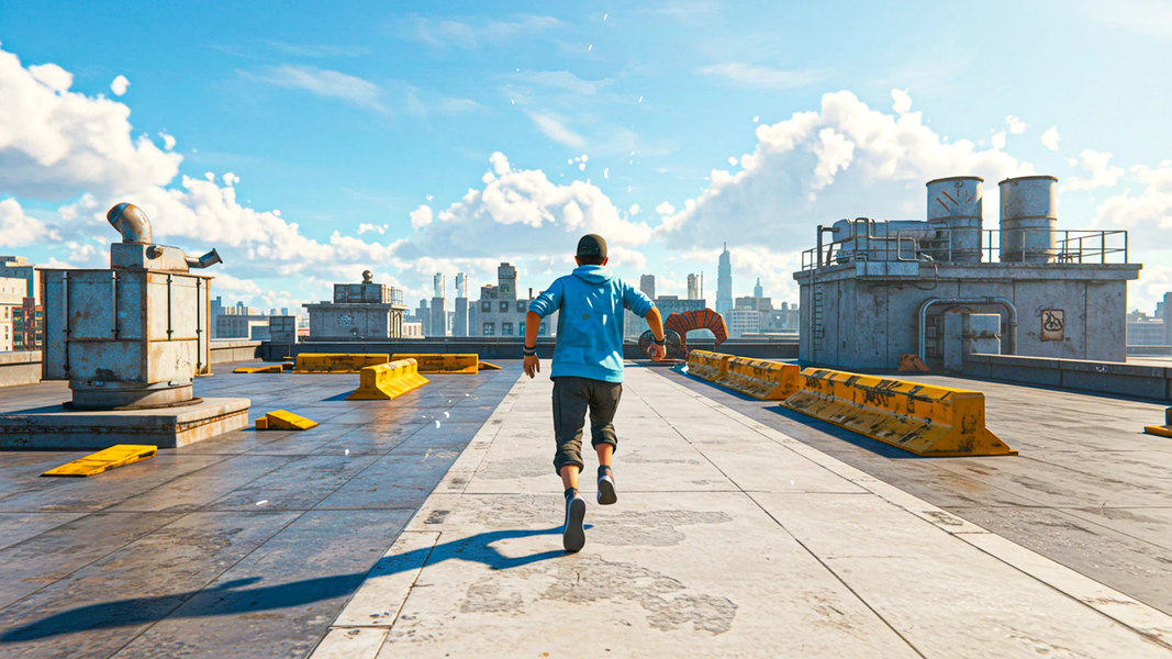 Going Up Parkour Rooftop Jump - Gameplay image of android game