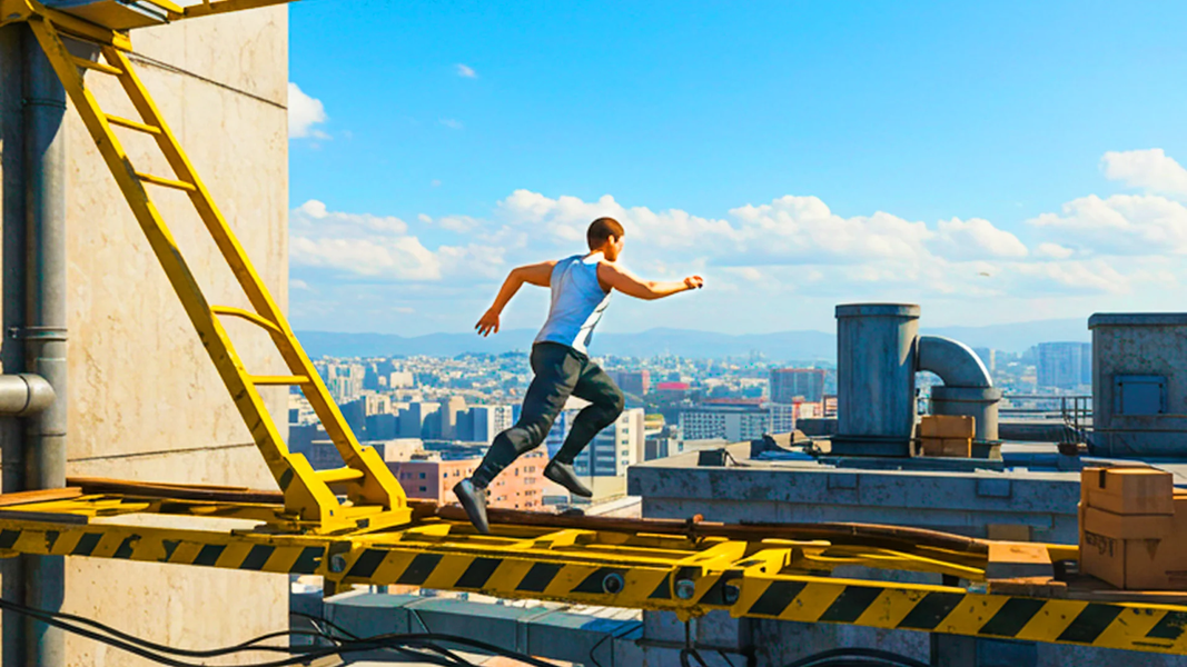 Going Up Parkour Rooftop Jump - Gameplay image of android game