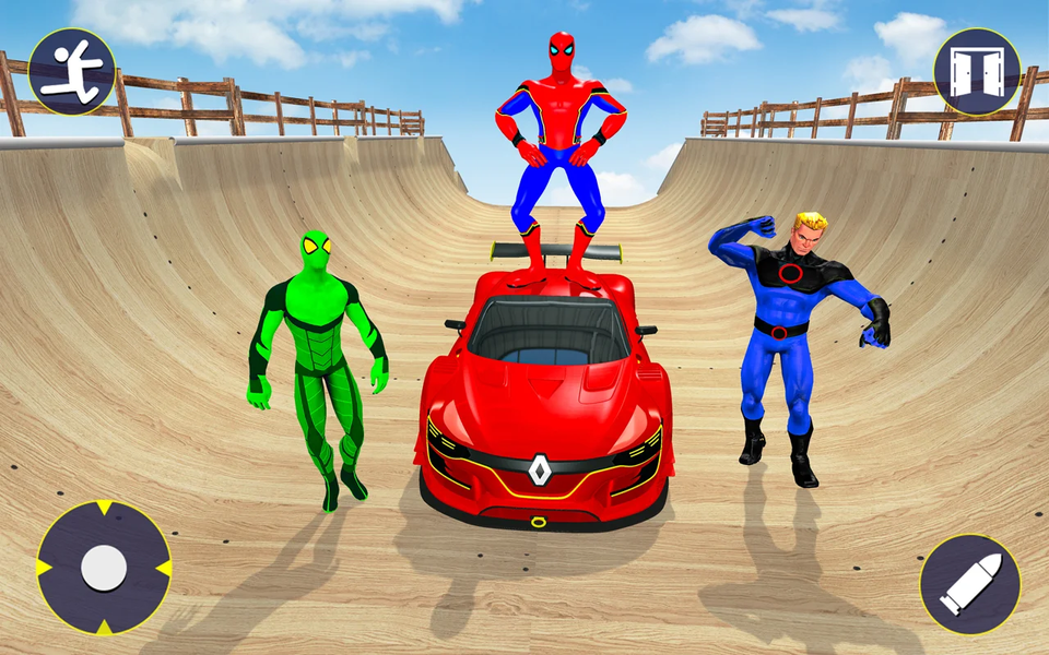 Superhero Car Stunt Car Racing - Image screenshot of android app